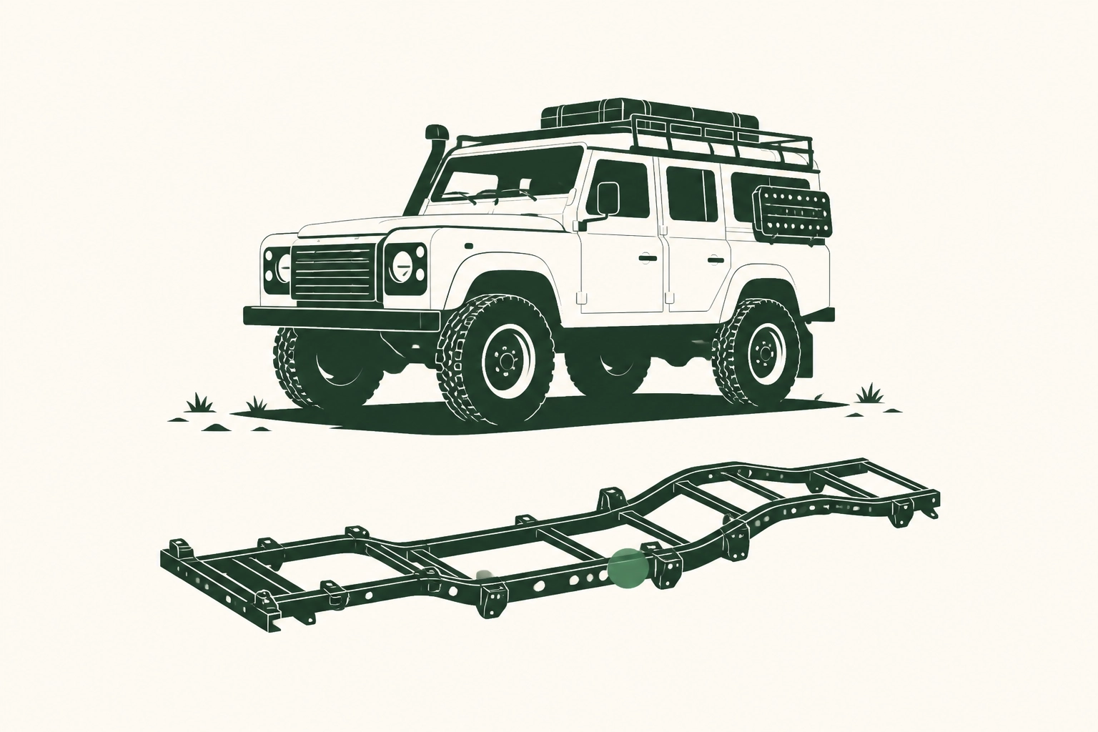 Professional header image for industry analysis: Defender 110 Overland Build: How Chassis-Stage Decisions ...